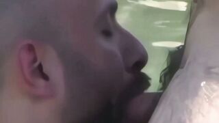 Don James and Chaz Richards get hot and hairy out by the pool