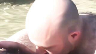 Don James and Chaz Richards get hot and hairy out by the pool