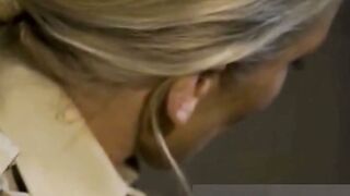 Blonde milf Officer Blows Young Soldier Penis into Bunkhouse