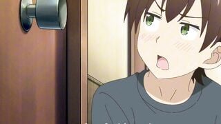Tiny guy overwhelmed by tall athletic anime giantess babes