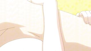 Tiny guy overwhelmed by tall athletic anime giantess babes