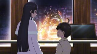 Tiny guy overwhelmed by tall athletic anime giantess babes
