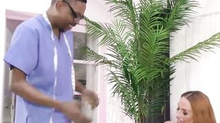 Tattooed Redhead Mature Gets Examined And Fucks Black Doctor Hard