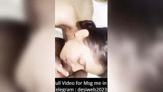 Indian Girl Deepthroats Cock on Bed