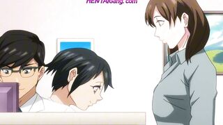 Busty MILF doctor helps shy boy give his first cum sample (EXCLUSIVE)