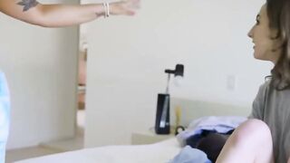 Tristan Summers Sucks Cock From Tattooed Blonde Mom In Bedroom