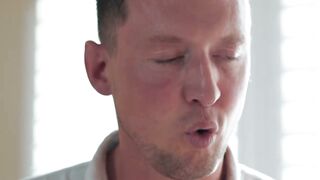 Kenna James Deepthroats Best Friend's Big Cock on Table