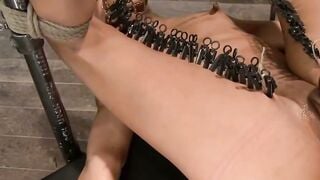 Nikki Darling Tight Rope Bondage Deepthroats Oiled Strap On