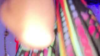 Khloe Kapri & Nova Cane Share Cock In Neon 3some With Creampie