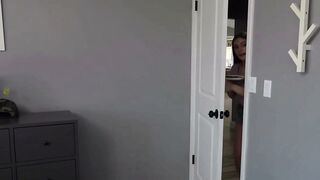 Juniper Ren Stepsister Sucks Cock While Studying on Bed
