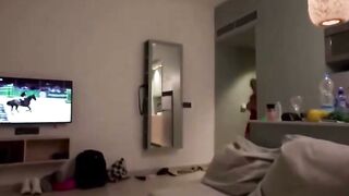 Blonde MILF Amanda Deepthroats Huge Cock on Couch in Red Outfit