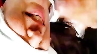 Blindfolded British Amateur Sucks Big Cock and Swallows Load