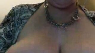 Busty Granny Strips Bare on Webcam