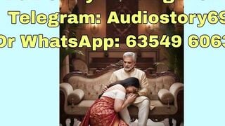 Desi Maa in Red Saree Kissing Mature Man on Couch