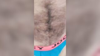 Hairy Indian Girl Sucks Black Dick in Blue Briefs