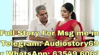 Grey-Haired Old Man Rubs Young Saree Bride's Stomach in Indian Classroom