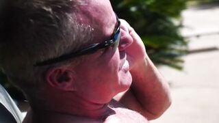 Atlas Grant Rims Tattooed Bear Dale Savage Poolside Bareback