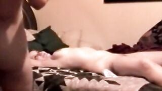Amateur Girl Sucks Cock On Bed While Two Women Fuck