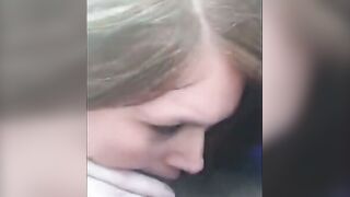 Amateur Girl Deepthroats Big Black Cock in Car