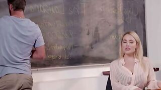 Big tit Blonde MILF Savannah Bond Blows Dick and Gets Railed inside Classroom