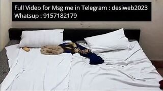 Desi Girl Deepthroat BJ and Rough Straddle Fucking on White Bed