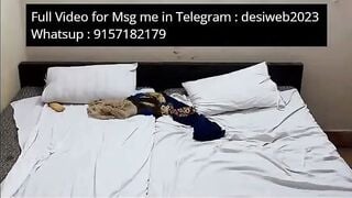 Desi Girl Deepthroat BJ and Rough Straddle Fucking on White Bed