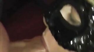 German Amateur Babe Gets Masked Cum Facial In Homemade Video