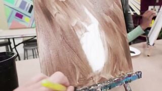Blonde Art Student Deepthroats Teacher in Class Creampie