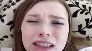 Mazy Deepthroats BBC in Car Then Swallows Cum on Bed