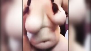 Chubby BBW Doll Squirting Solo Masturbation with Massive Boobs