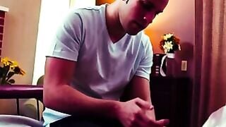 Step Son Sucks Mother's Tight Pussy Until She Swallows His Cock