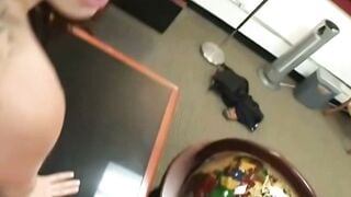 Gianna Michaels Deepthroats Huge Black Cock in Office