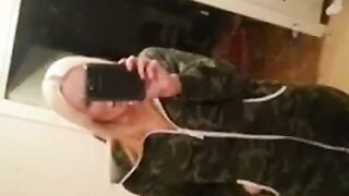 Amateur Swedish Girl Shows Off Big Tits In Mirror Selfie