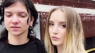 Big Boobs Teen Sucks Cock While Boyfriend Watches