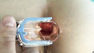 Tattooed Amateur Gaping Ass Pee POV