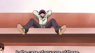 Anime Boy Stares at Pink Hair Girl in Fishnets and Eyepatch