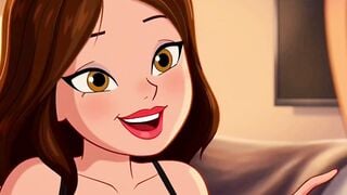 Curvy Hentai Roommate Sucks Cock in Tight Lingerie