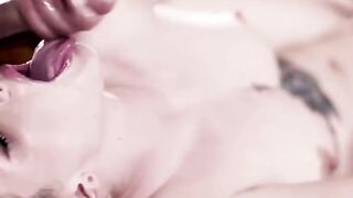 Lana Rhoades Deepthroats Massive Cock & Gets Huge Facial Cumshot