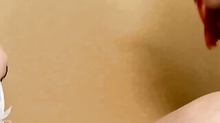 Tiffany Starr Sucks Cock From Busty Redhead Shemale Mz Berlin In Lingerie