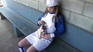 April loves baseball games and fingered