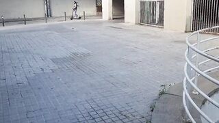 Freaky 18 yo does not resist and starts masturbation inside park