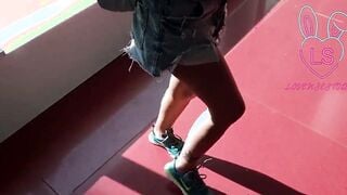 Orgasm Control – Lovense play at Airport – Outdoors play