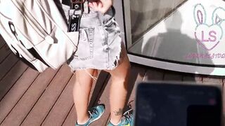 Orgasm Control – Lovense play at Airport – Outdoors play