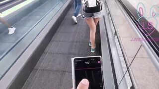 Orgasm Control – Lovense play at Airport – Outdoors play