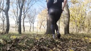BBW Bombshell old having fun inside the forest Bombshell bondage