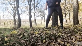 BBW Bombshell old having fun inside the forest Bombshell bondage