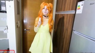 Evangelion Cosplay, Asuka Langley deflowers Shinji for the hand job he made of her - 3D Animated - TRAILER