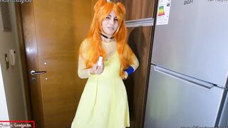 Evangelion Cosplay, Asuka Langley deflowers Shinji for the hand job he made of her - 3D Animated - TRAILER
