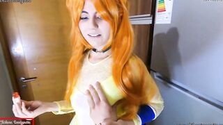 Evangelion Cosplay, Asuka Langley deflowers Shinji for the hand job he made of her - 3D Animated - TRAILER