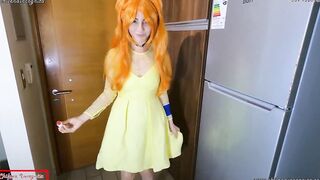 Evangelion Cosplay, Asuka Langley deflowers Shinji for the hand job he made of her - 3D Animated - TRAILER